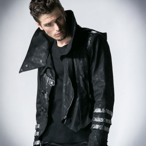 PUNK RAVE Gothic men long winter coat Y-364