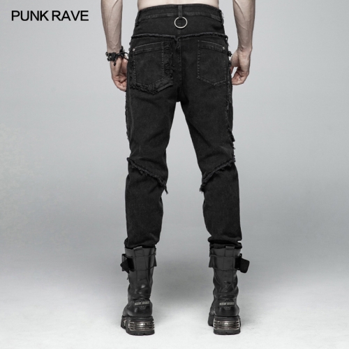 Punk Broken Hole Net Trousers WK-369XCM