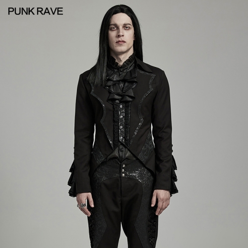 Punk Rave Elegant And Handsome Straight-Line Insert Pockets Comfortable Gentleman's Goth Tuxedo