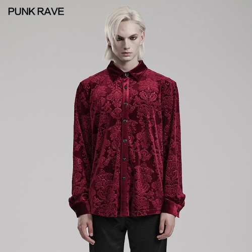 Punk Rave WY-1541CCM Eye-Catching Gorgeous Patterns And Texture Goth Man Shirt