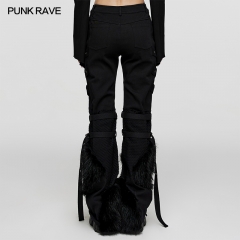 Punk Rave WK-526XCF Detachable Knee Loops Rich Split Design Punk Straight Pants